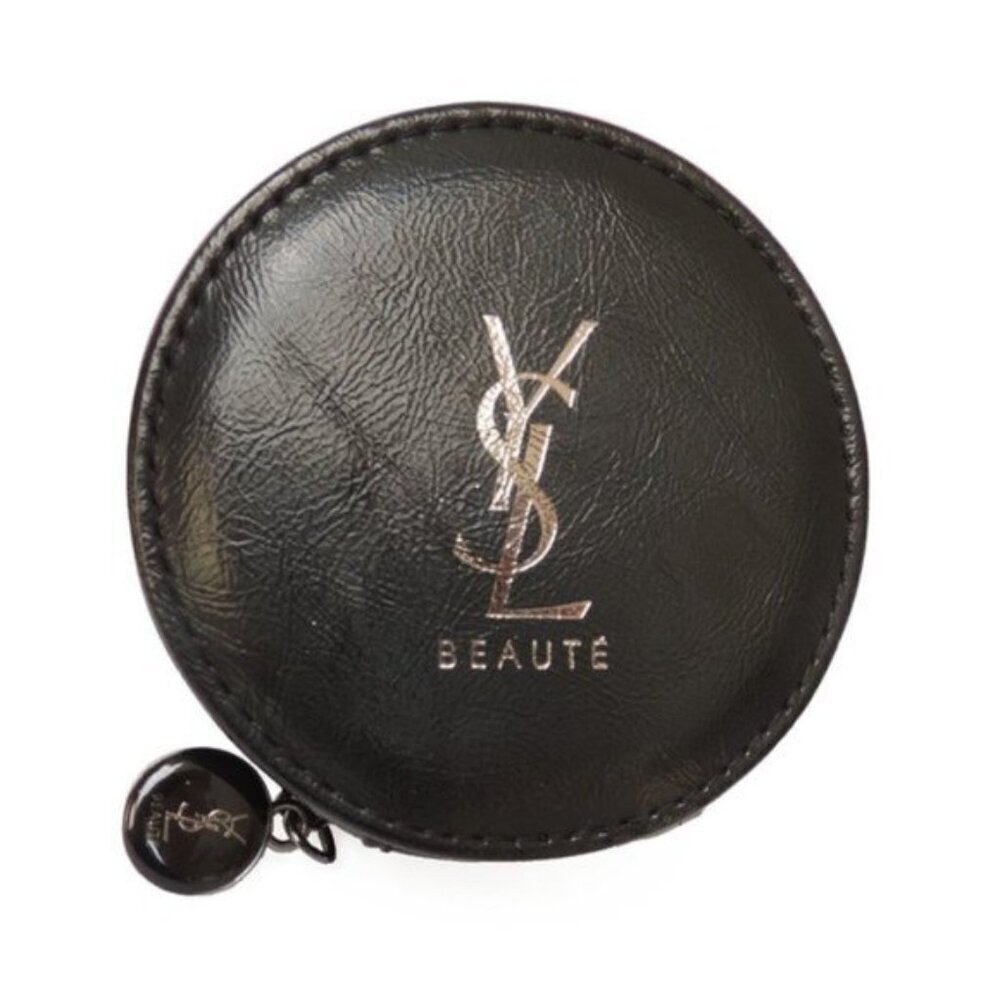 Small YSL Beaute round  black cosmetic bag, pouch, coin purse